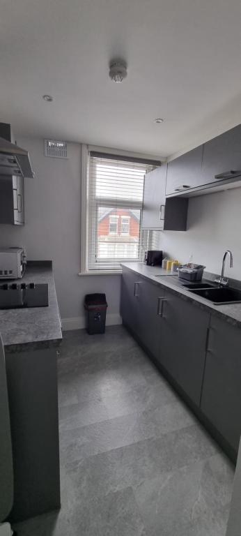 Modern self-catering apartment kitchen at Polaris Apartments Blackpool